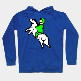 Horse rider on pixel art Hoodie